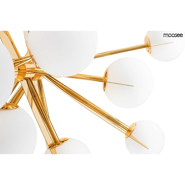 Lampa wisząca SOLEI złota - Moosee