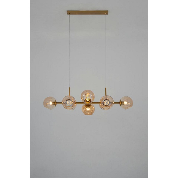 Lampa wisząca ROMEO GOLD złota / bursztynowa - Moosee