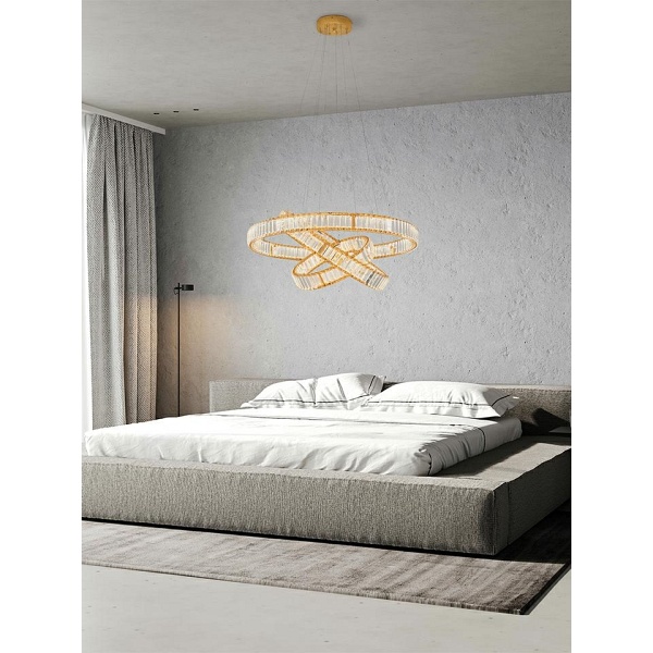 Lampa wisząca LIBERTY TRIPLES złota - Moosee