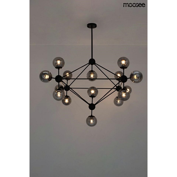 Lampa wisząca ASTRIFERO 15 czarna - Moosee