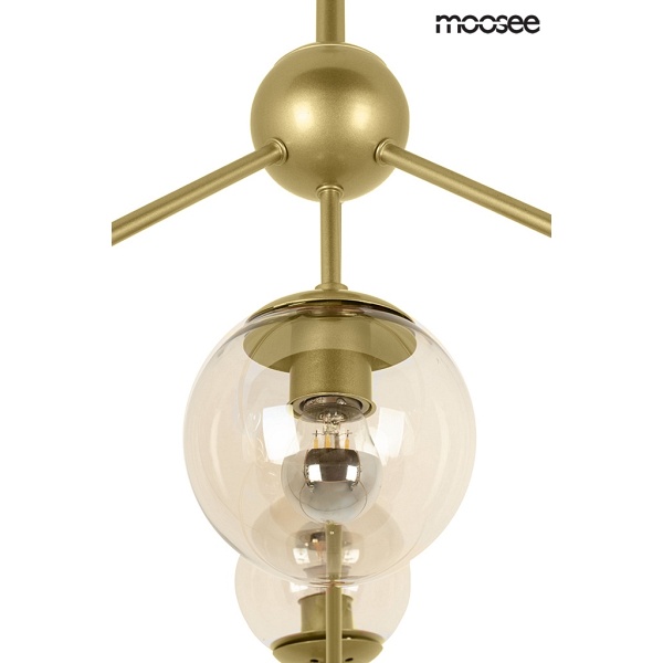 Lampa wisząca ASTRIFERO 10 złota / bursztynowa - Moosee