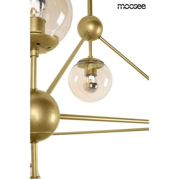 Lampa wisząca ASTRIFERO 10 złota / bursztynowa - Moosee