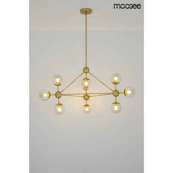 Lampa wisząca ASTRIFERO 10 złota / bursztynowa - Moosee