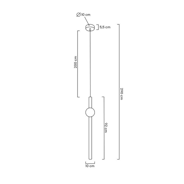 Lampa wisząca LIBRA 90 IN biała / złota - Moosee