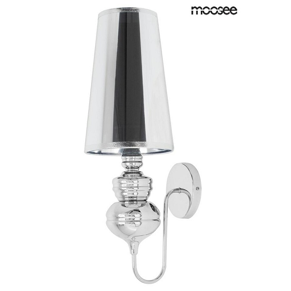 MOOSEE lampa ścienna QUEEN 20 srebrna - Moosee