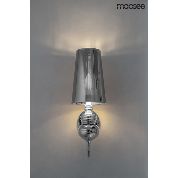 MOOSEE lampa ścienna QUEEN 20 srebrna - Moosee