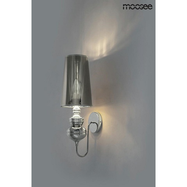 MOOSEE lampa ścienna QUEEN 20 srebrna - Moosee