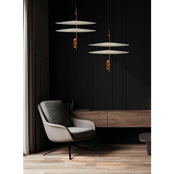 Lampa wisząca PARROT 68 złota - Moosee