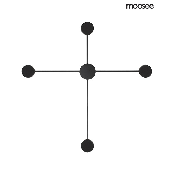 Lampa ścienna SHADOW 4 CLOSE czarna - Moosee