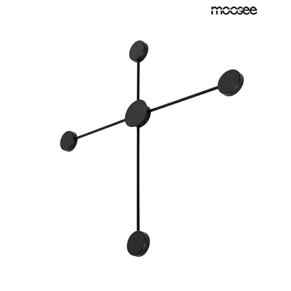 Lampa ścienna SHADOW 4 CLOSE czarna - Moosee