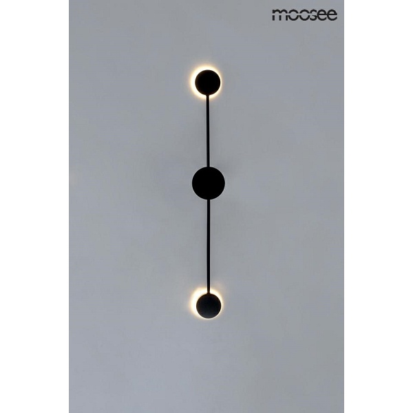 Lampa ścienna SHADOW 2 CLOSE czarna - Moosee