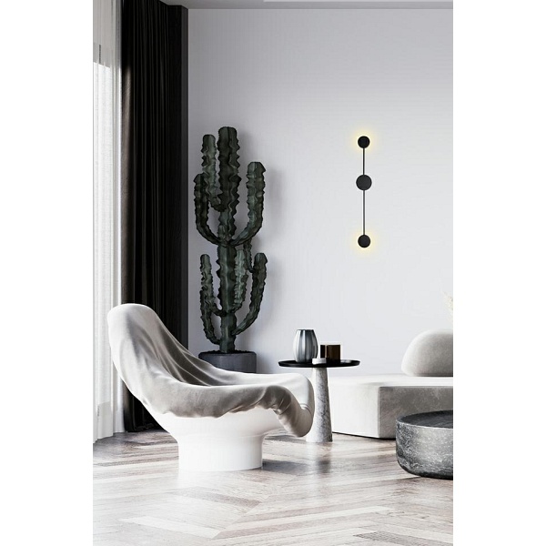 Lampa ścienna SHADOW 2 CLOSE czarna - Moosee