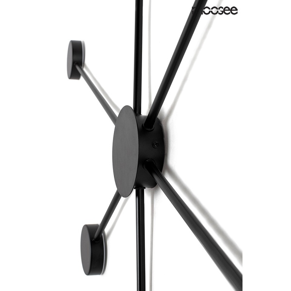 Lampa ścienna SHADOW 6 CLOSE czarna - Moosee