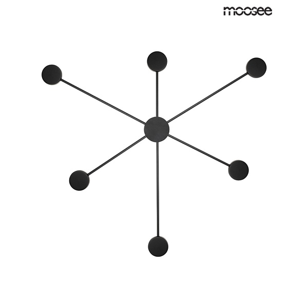 Lampa ścienna SHADOW 6 CLOSE czarna - Moosee