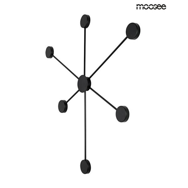 Lampa ścienna SHADOW 6 CLOSE czarna - Moosee