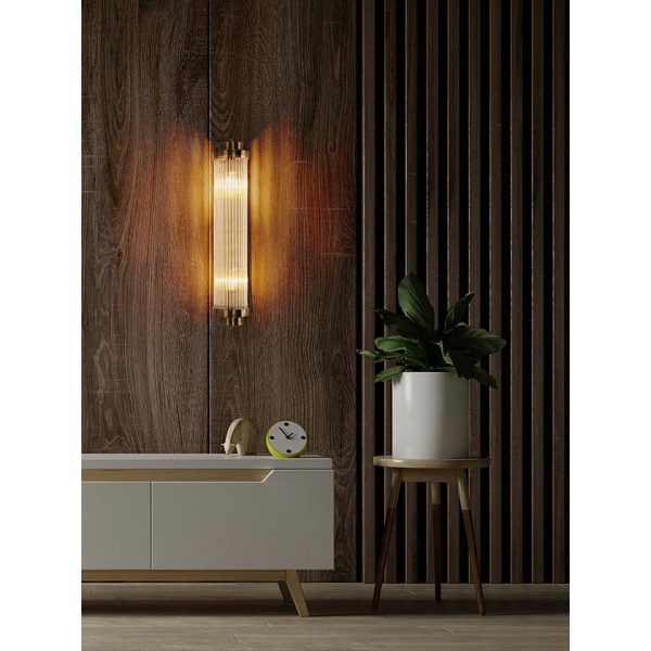 Lampa ścienna COLUMN 60 złota - Moosee