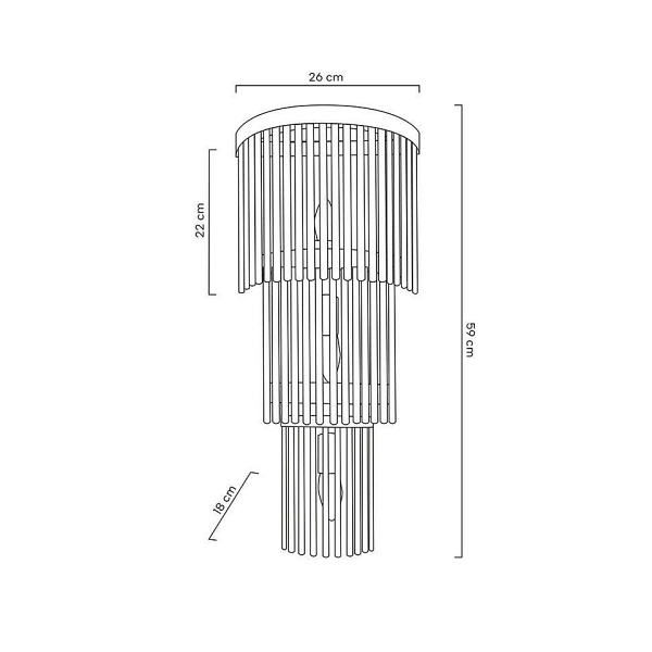 Lampa ścienna ESTRO złota - Moosee