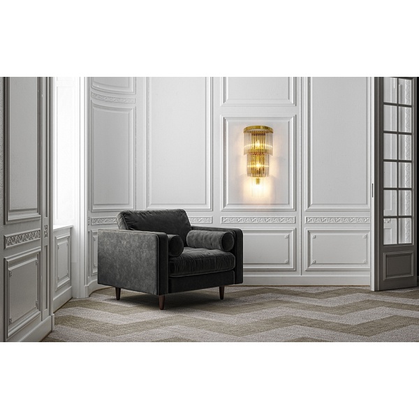 Lampa ścienna ESTRO złota - Moosee