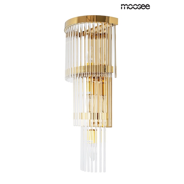 Lampa ścienna ESTRO złota - Moosee