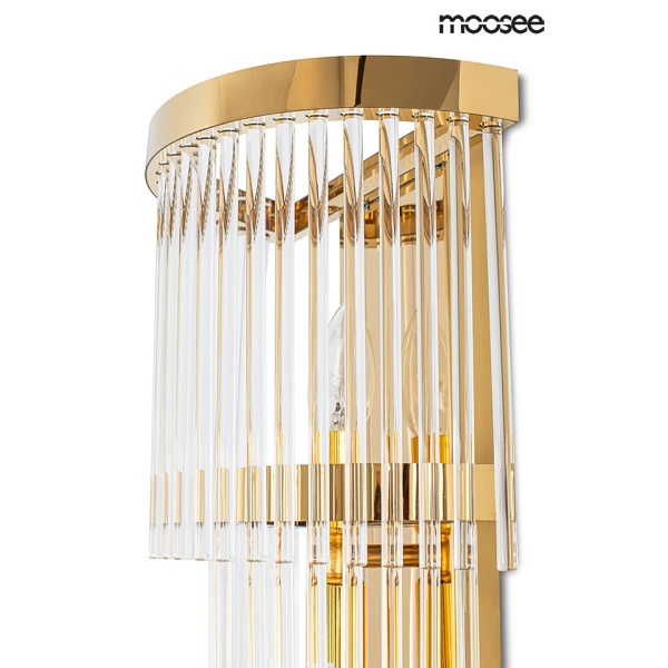 Lampa ścienna ESTRO złota - Moosee