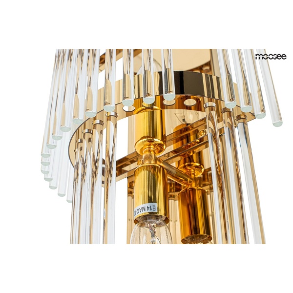 Lampa ścienna ESTRO złota - Moosee