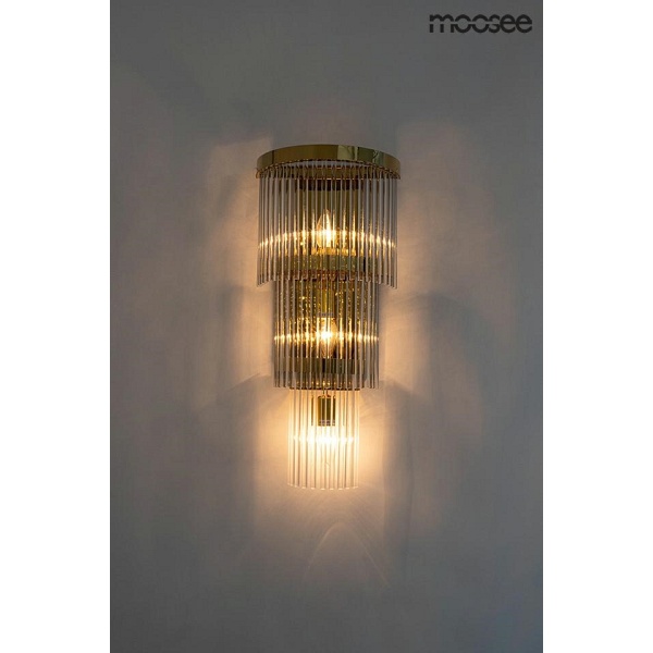 Lampa ścienna ESTRO złota - Moosee