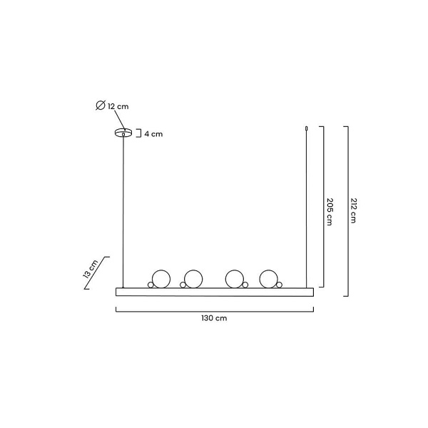 Lampa wisząca LINEAL czarna - Moosee