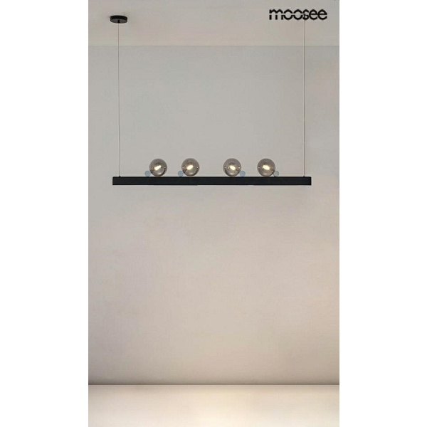 Lampa wisząca LINEAL czarna - Moosee