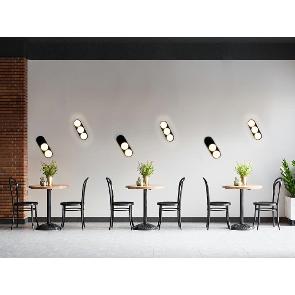 MOOSEE lampa ścienna DROPS 2 czarna - Moosee