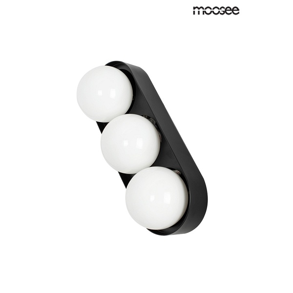 Lampa ścienna DROPS 3 czarna - Moosee
