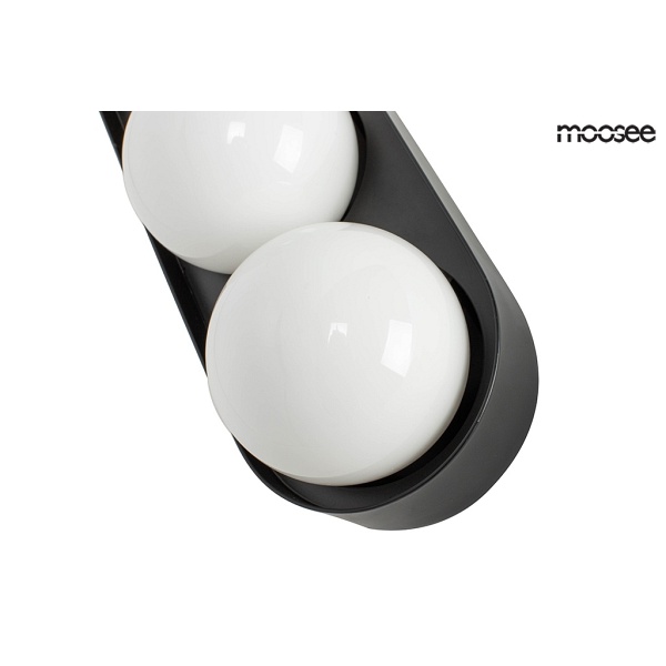 Lampa ścienna DROPS 3 czarna - Moosee