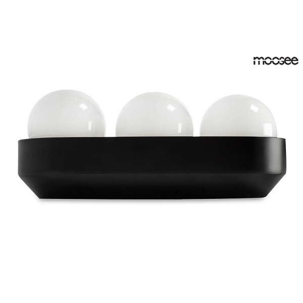 Lampa ścienna DROPS 3 czarna - Moosee