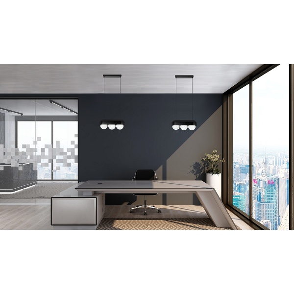 Lampa wisząca DROPS 3 czarna - Moosee