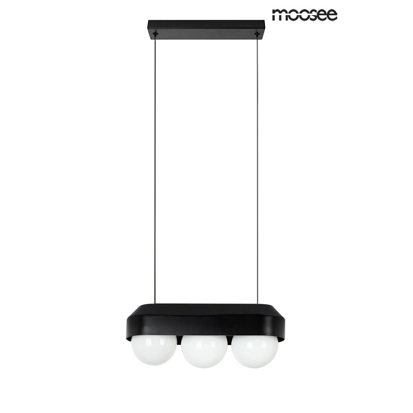 Lampa wisząca DROPS 3 czarna - Moosee