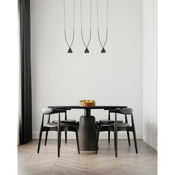 Lampa wisząca ATLAS 3 czarna - Moosee