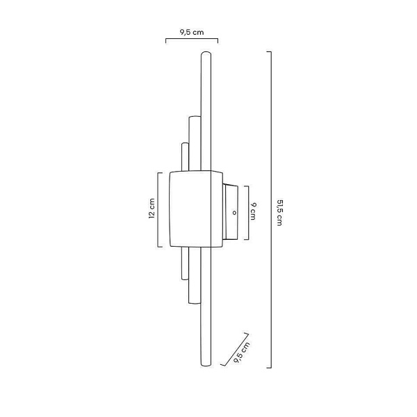 Lampa ścienna EVANS biała / złota - Moosee