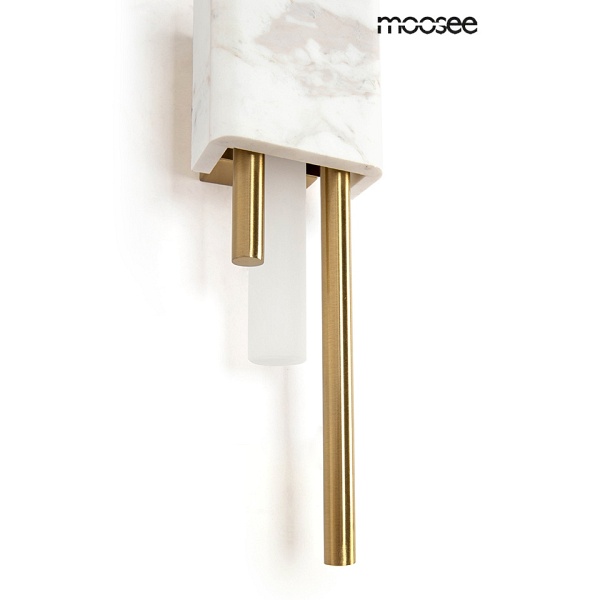 Lampa ścienna EVANS biała / złota - Moosee