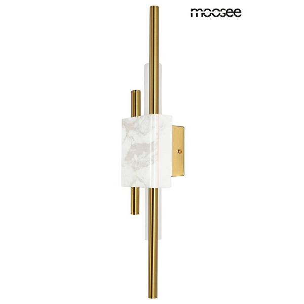 Lampa ścienna EVANS biała / złota - Moosee