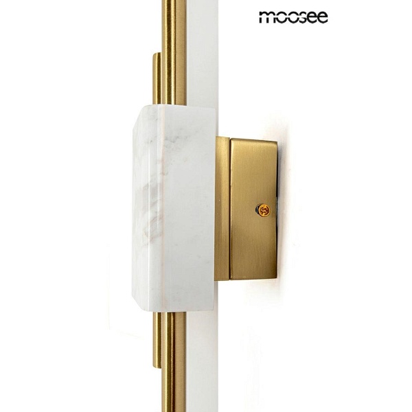 Lampa ścienna EVANS biała / złota - Moosee