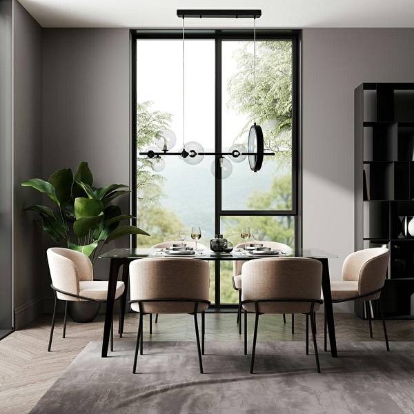 Lampa wisząca ALURE LINE 90 czarna - Moosee