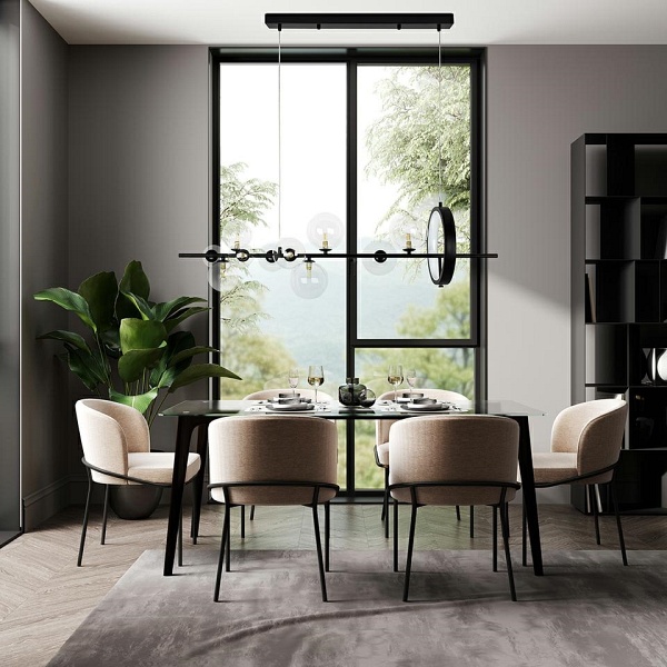 Lampa wisząca ALURE LINE 120 czarna - Moosee