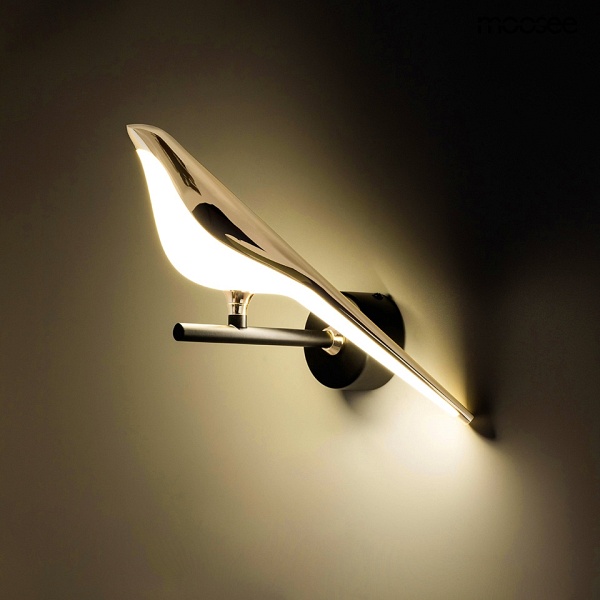 Lampa ścienna BIRD złota - Moosee