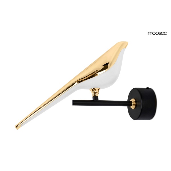 Lampa ścienna BIRD złota - Moosee