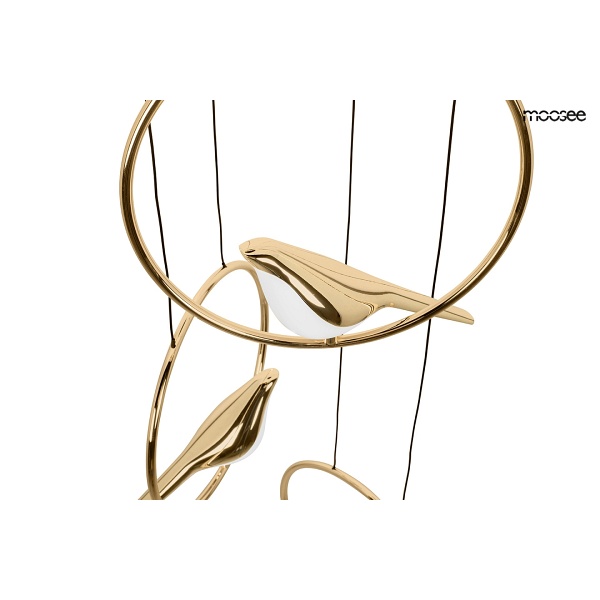 Lampa wisząca BIRD DISC złota - Moosee