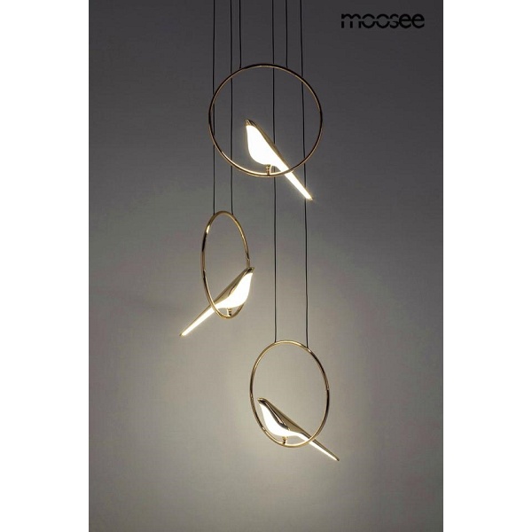 Lampa wisząca BIRD DISC złota - Moosee