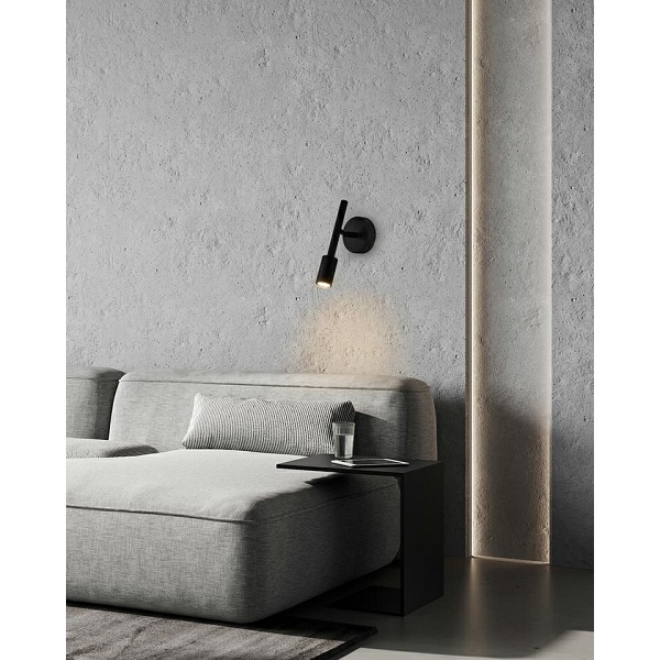 Lampa ścienna PRISMA czarna - Moosee