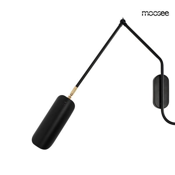 Lampa ścienna TENTA czarna - Moosee