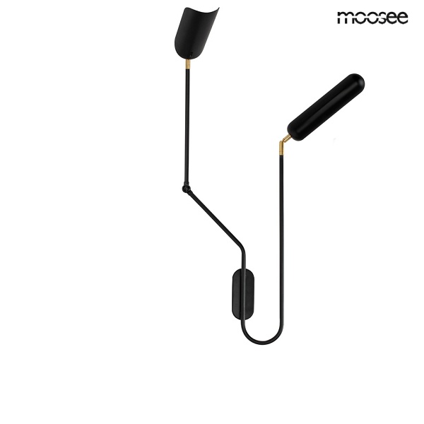 Lampa ścienna TENTA czarna - Moosee