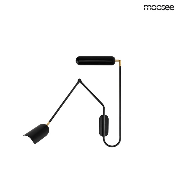 Lampa ścienna TENTA czarna - Moosee