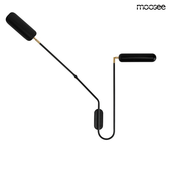 Lampa ścienna TENTA czarna - Moosee